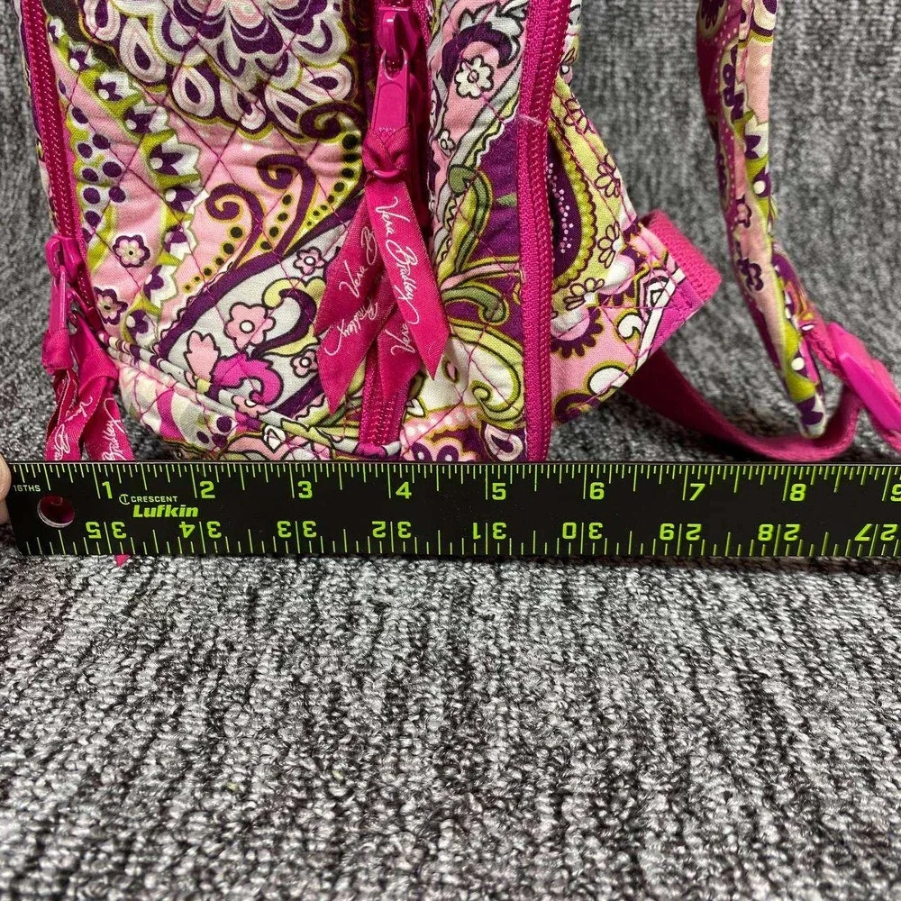 Vera Bradley Priscilla Pink Backpack Quilted Cotton Floral Paisley Travel School